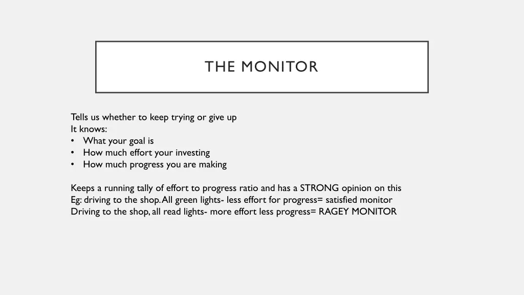 the monitor