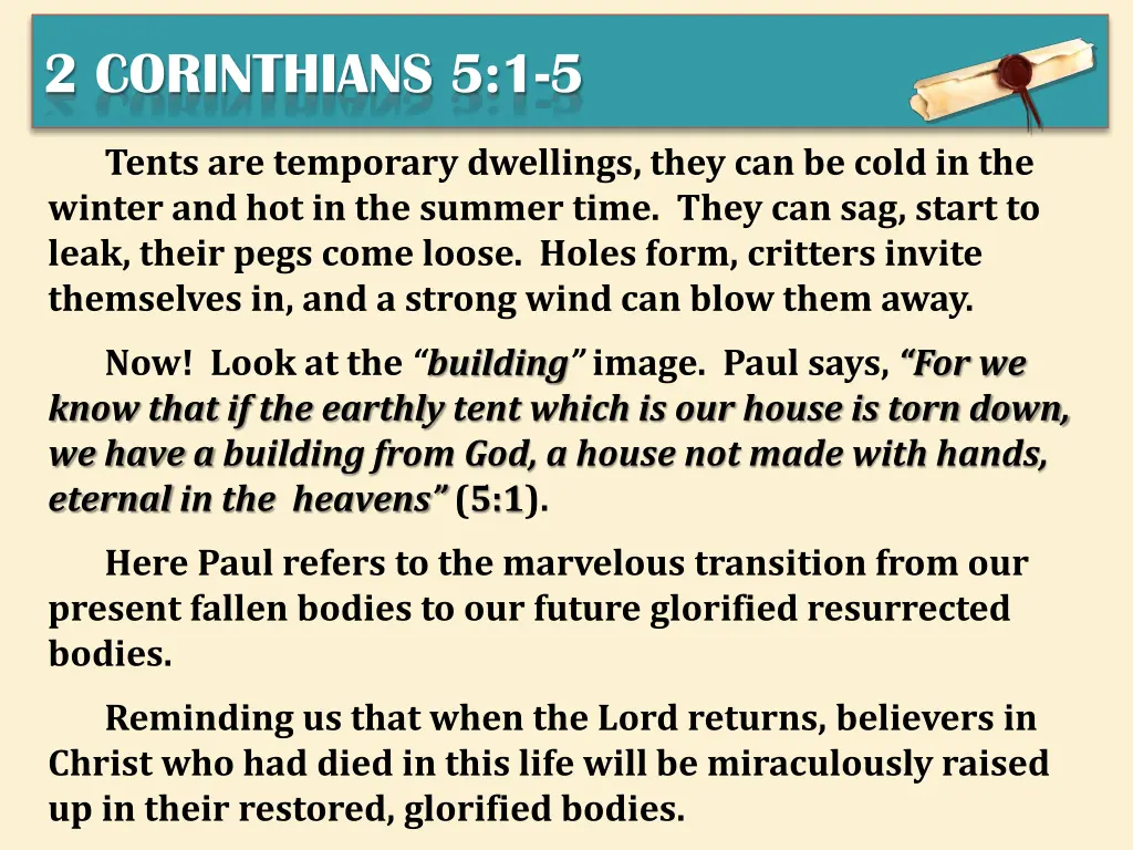 2 corinthians 5 1 5 3