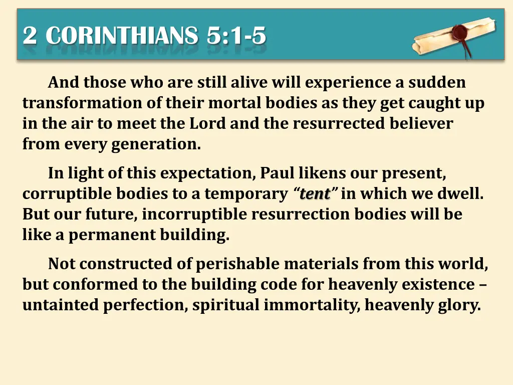 2 corinthians 5 1 5 4
