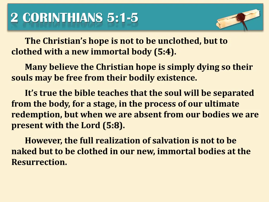 2 corinthians 5 1 5 8