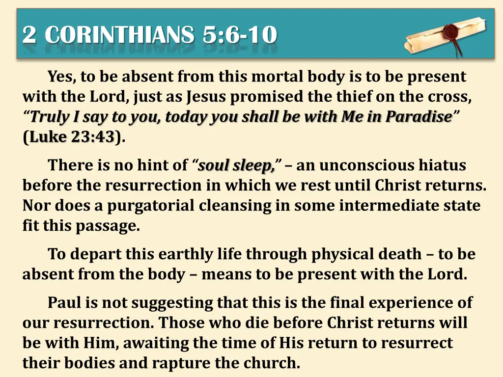 2 corinthians 5 6 10 4