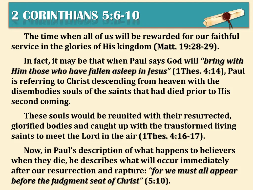 2 corinthians 5 6 10 5