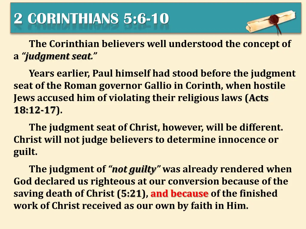 2 corinthians 5 6 10 6