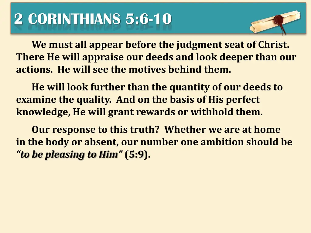2 corinthians 5 6 10 9