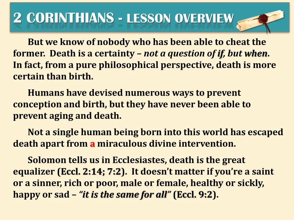 2 corinthians lesson overview 2