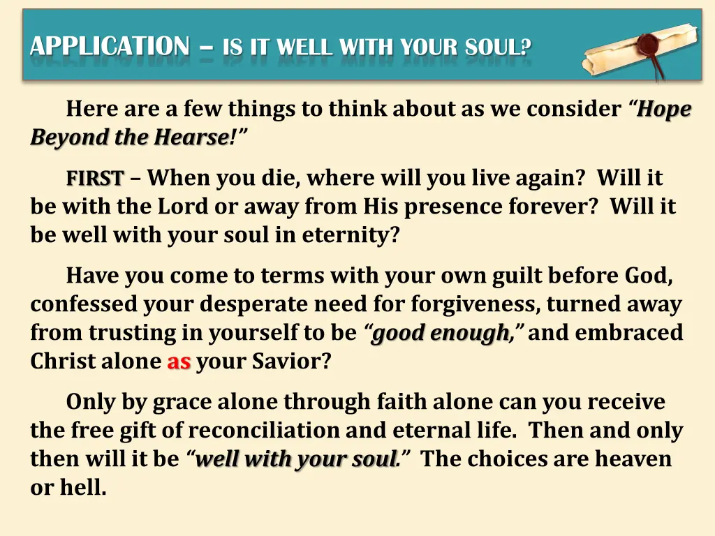 application is it well with your soul 2