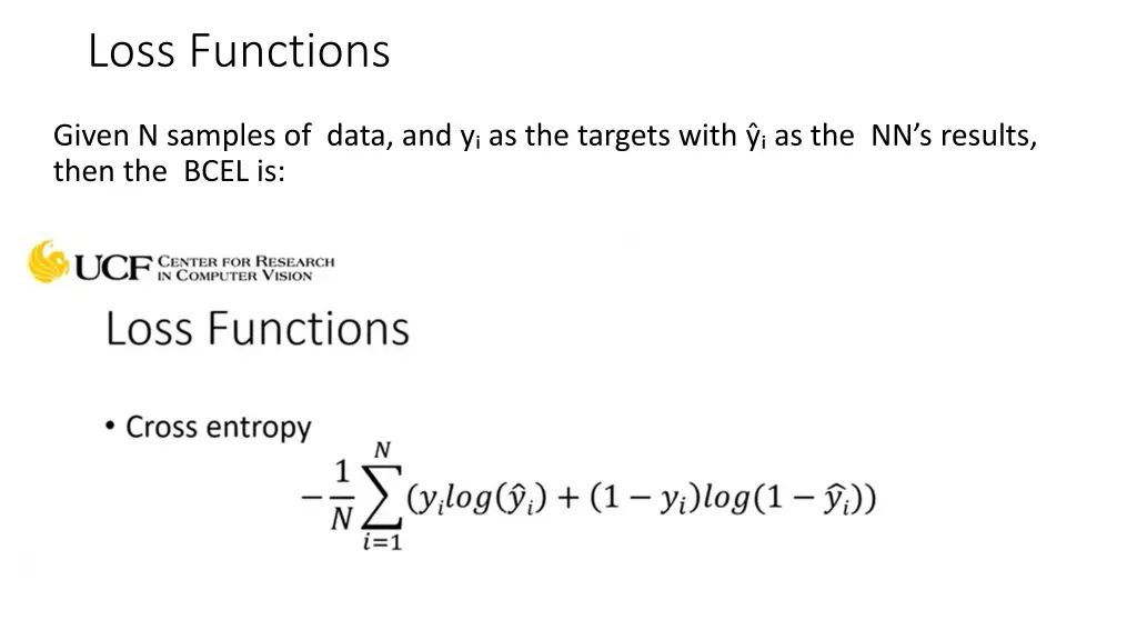 loss functions 2