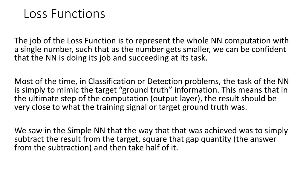 loss functions