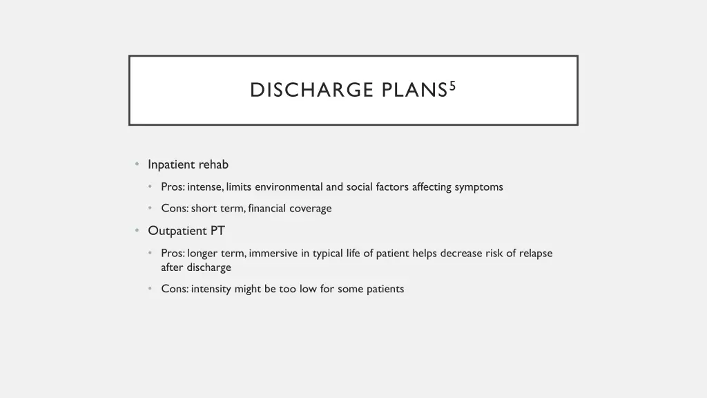 discharge plans 5