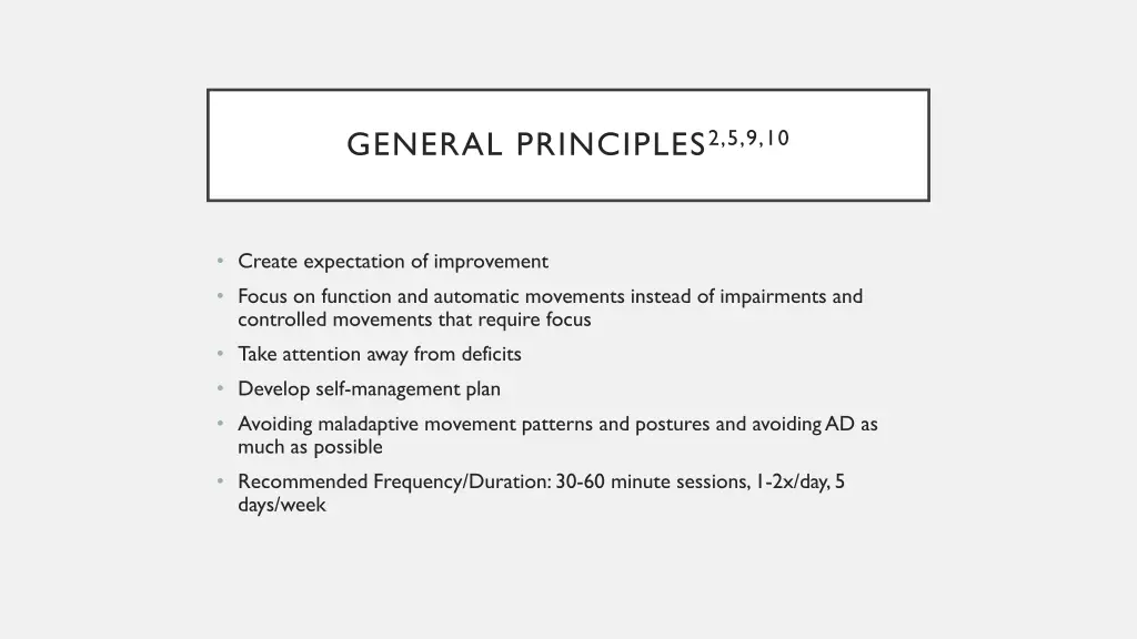 general principles 2 5 9 10