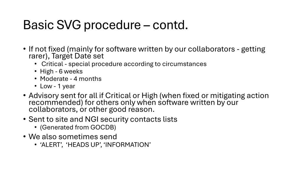 basic svg procedure contd