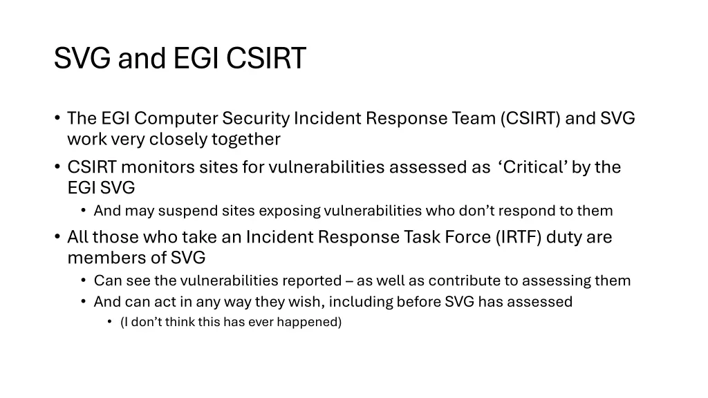 svg and egi csirt