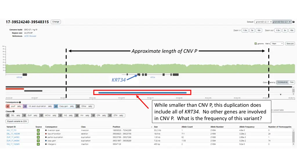 approximate length of cnv p