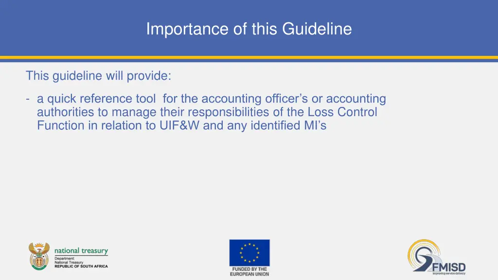 importance of this guideline