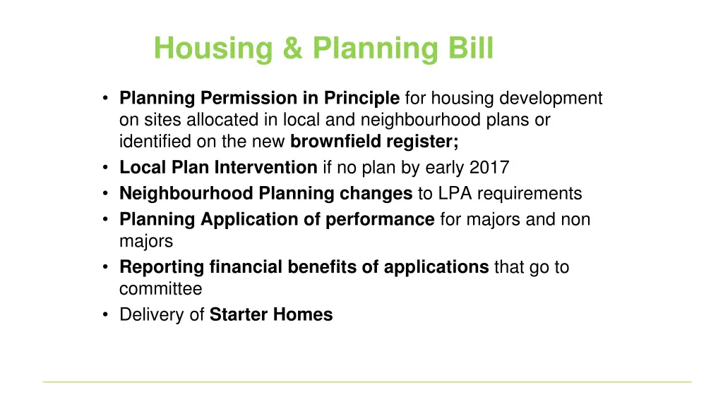 housing planning bill