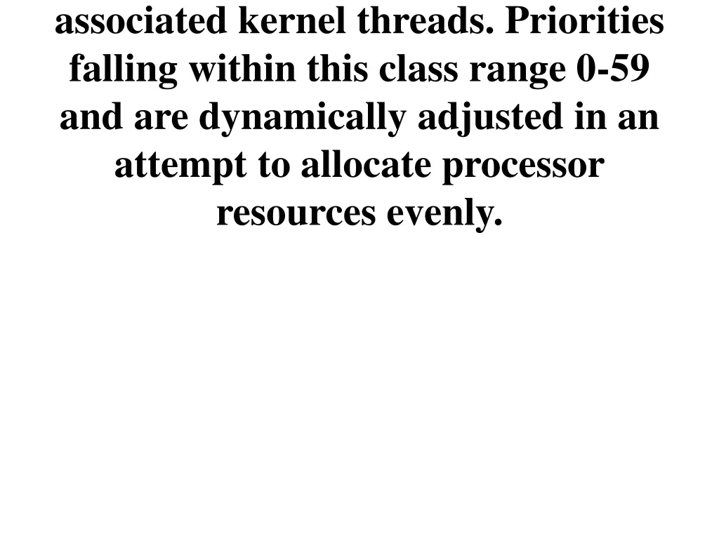 associated kernel threads priorities falling