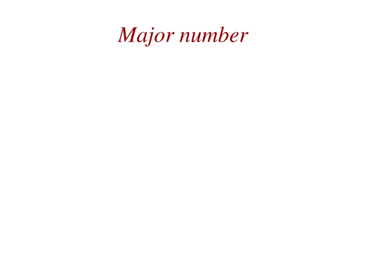 major number