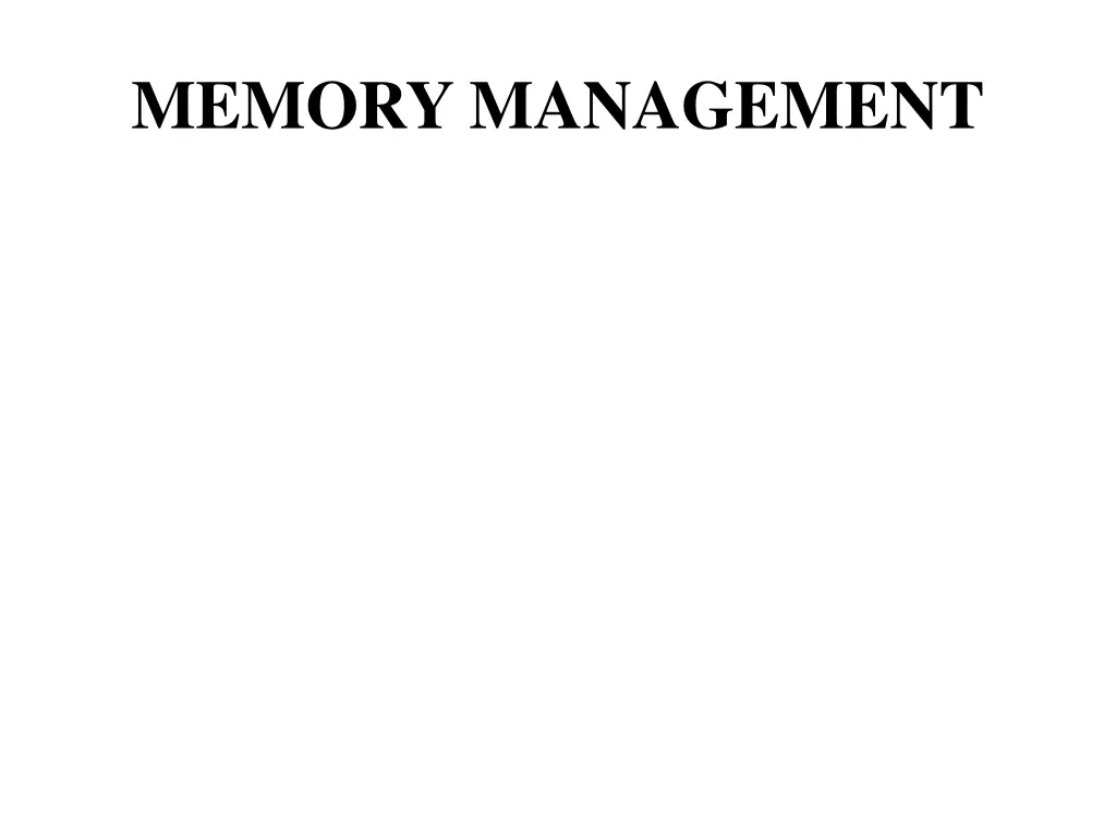 memory management