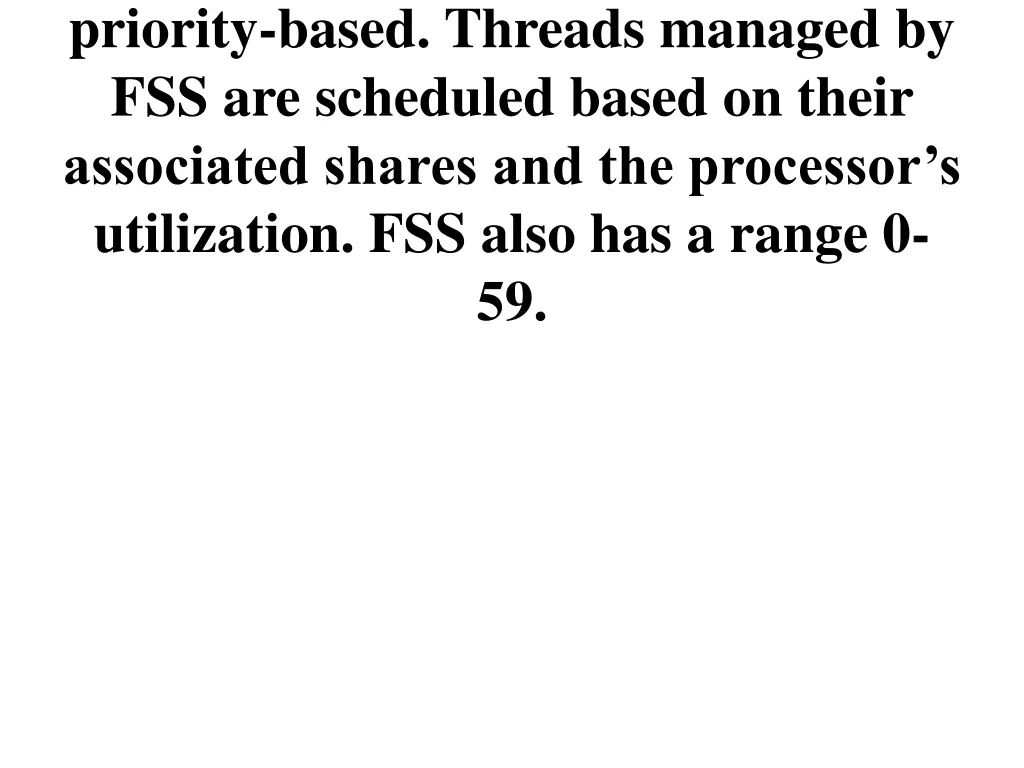 priority based threads managed