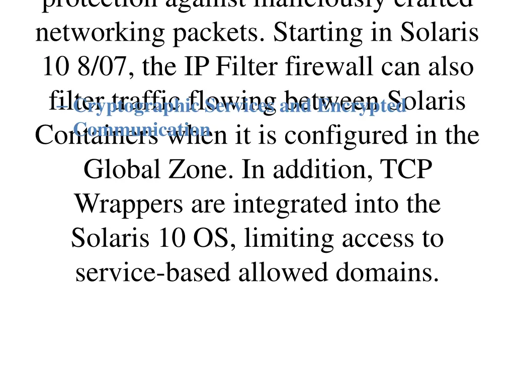 protection against maliciously crafted networking