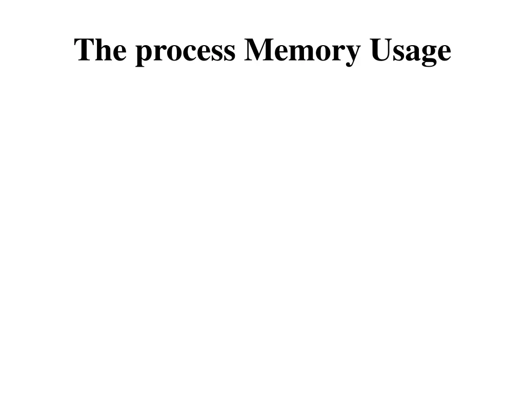 the process memory usage
