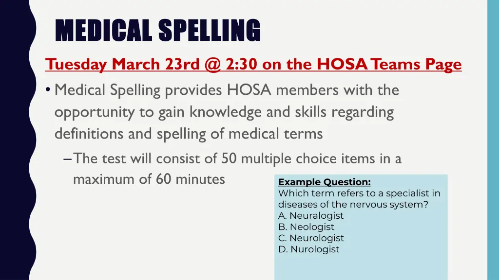 medical spelling medical spelling tuesday march
