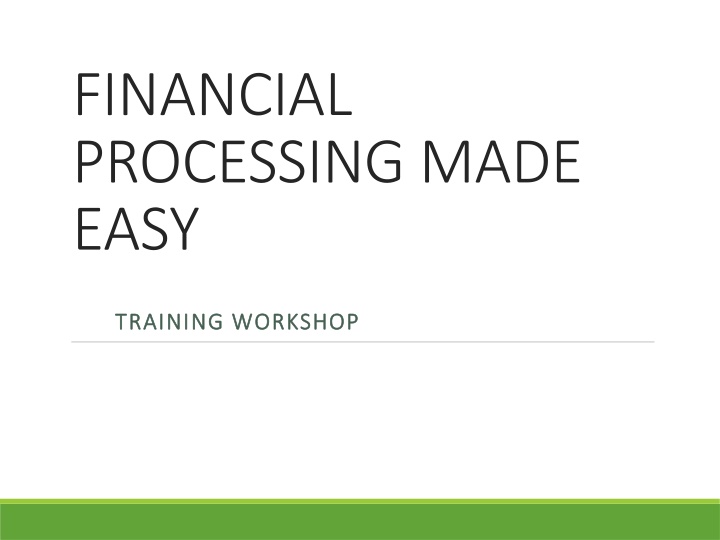 financial processing made easy