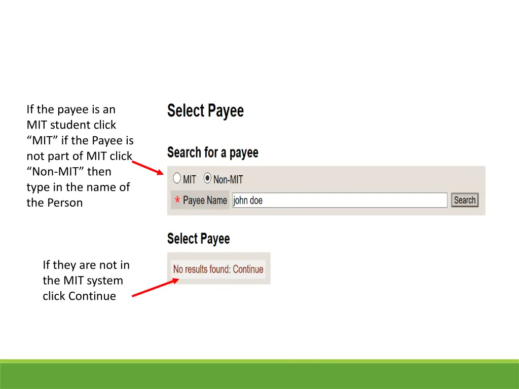 if the payee is an mit student click