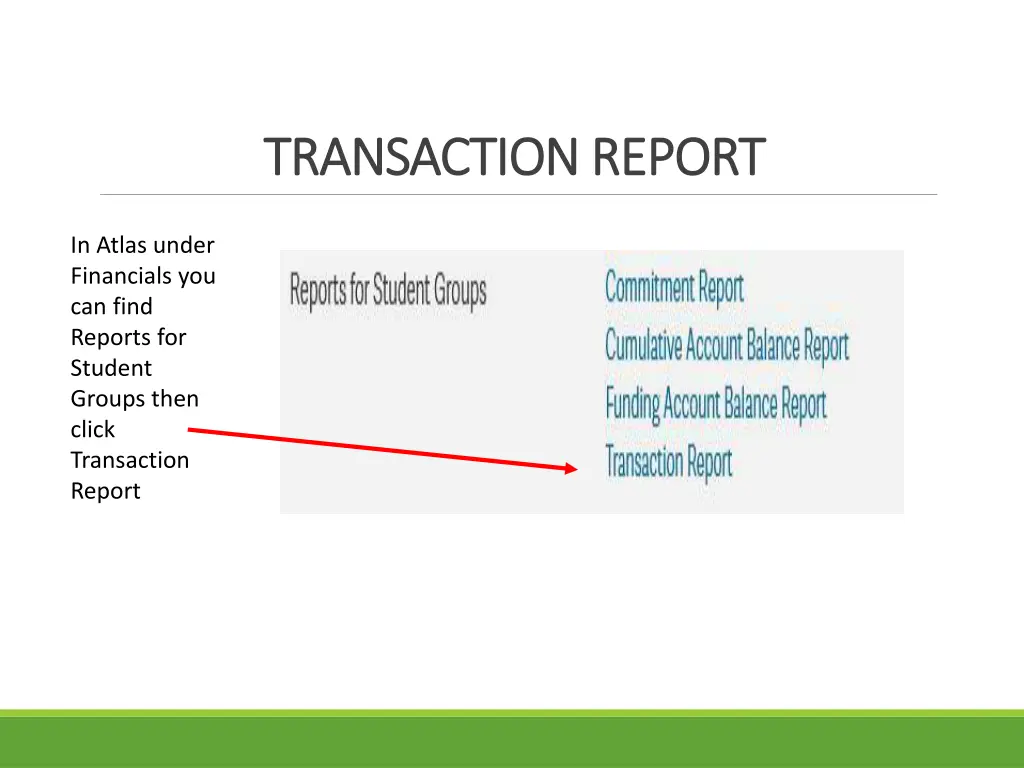 transaction report transaction report