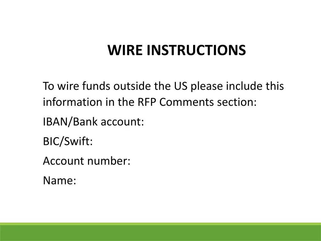 wire instructions