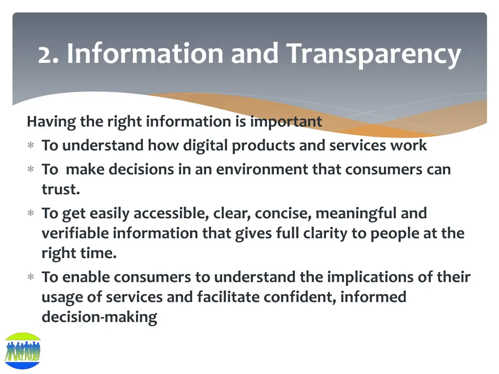 2 information and transparency