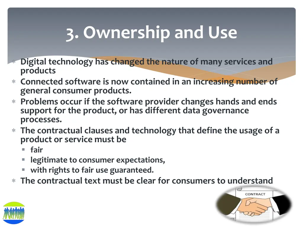 3 ownership and use