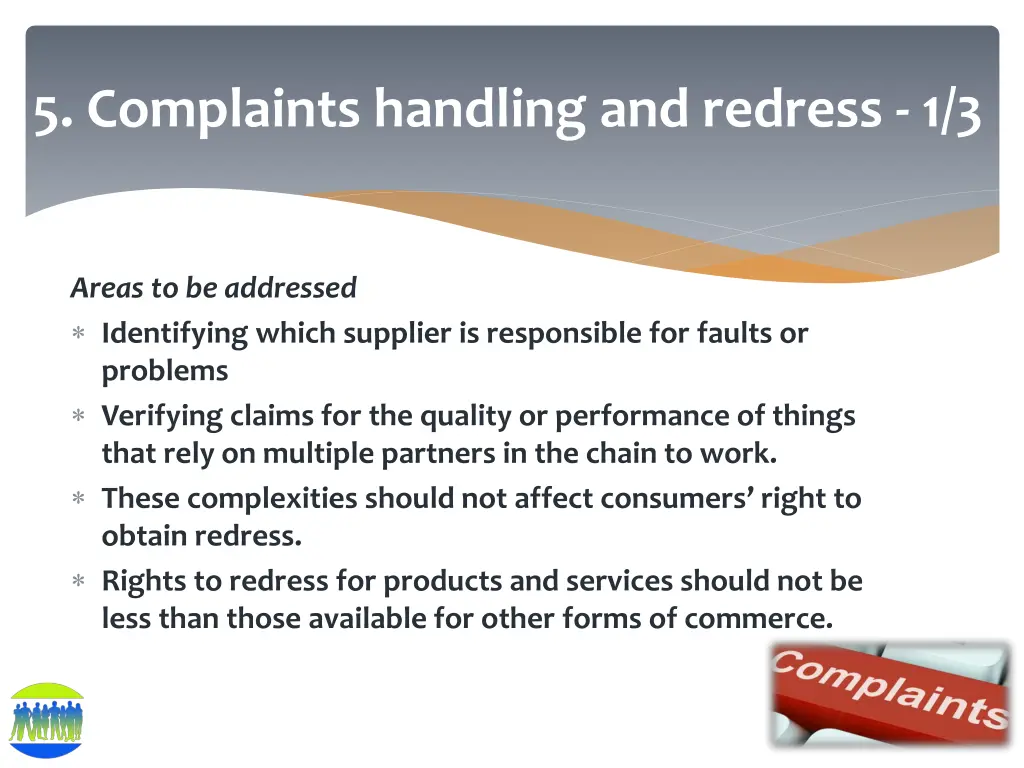5 complaints handling and redress 1 3