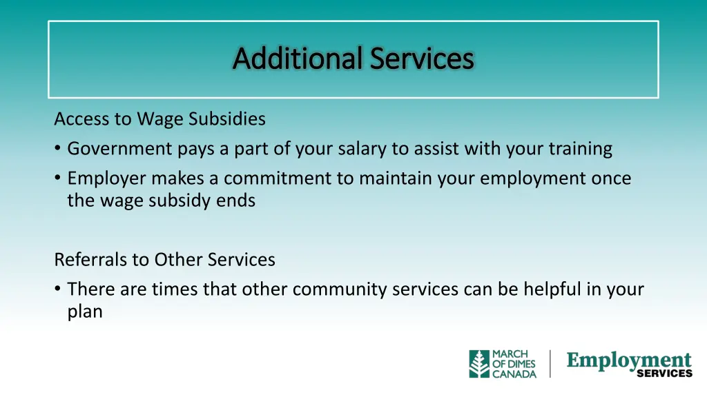 additional services additional services