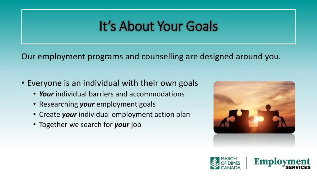 it s about your goals it s about your goals