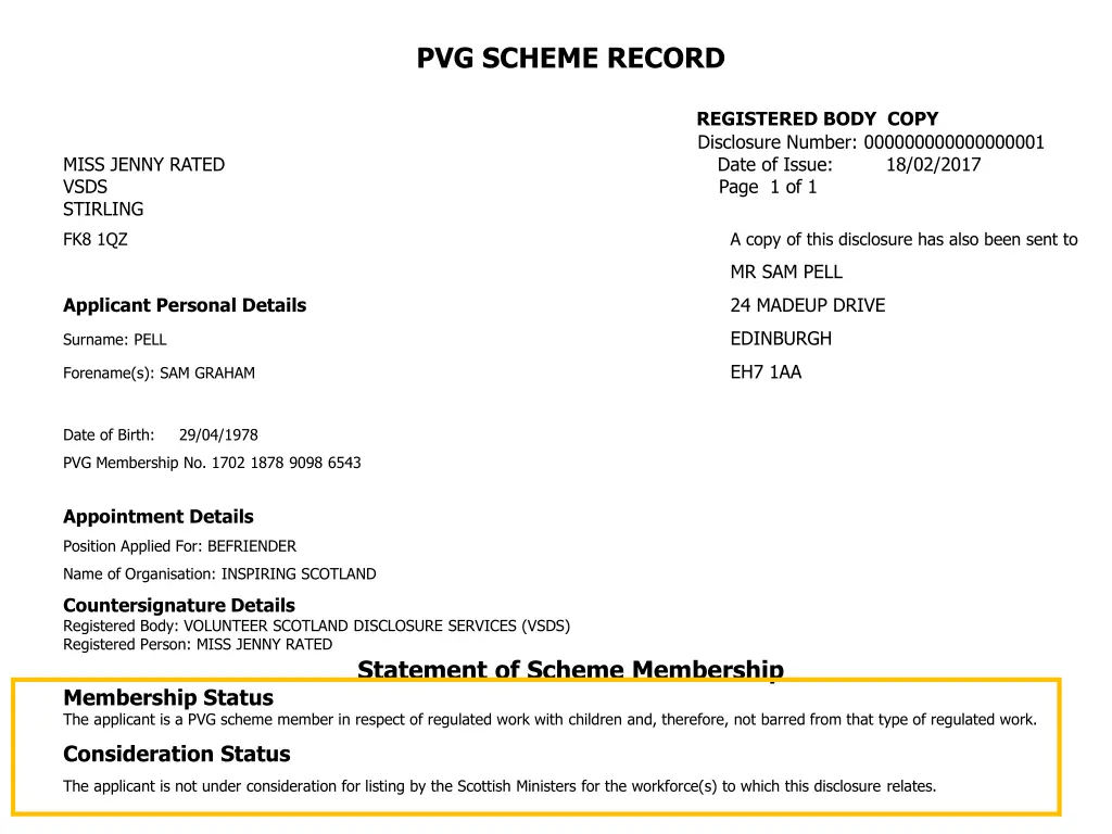 pvg scheme record