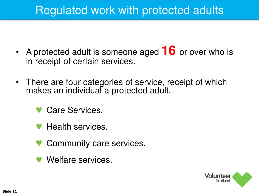 regulated work with protected adults