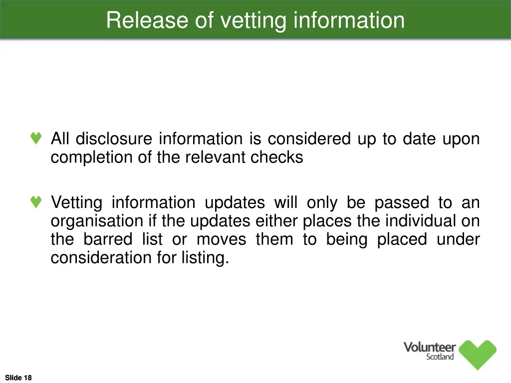 release of vetting information 2
