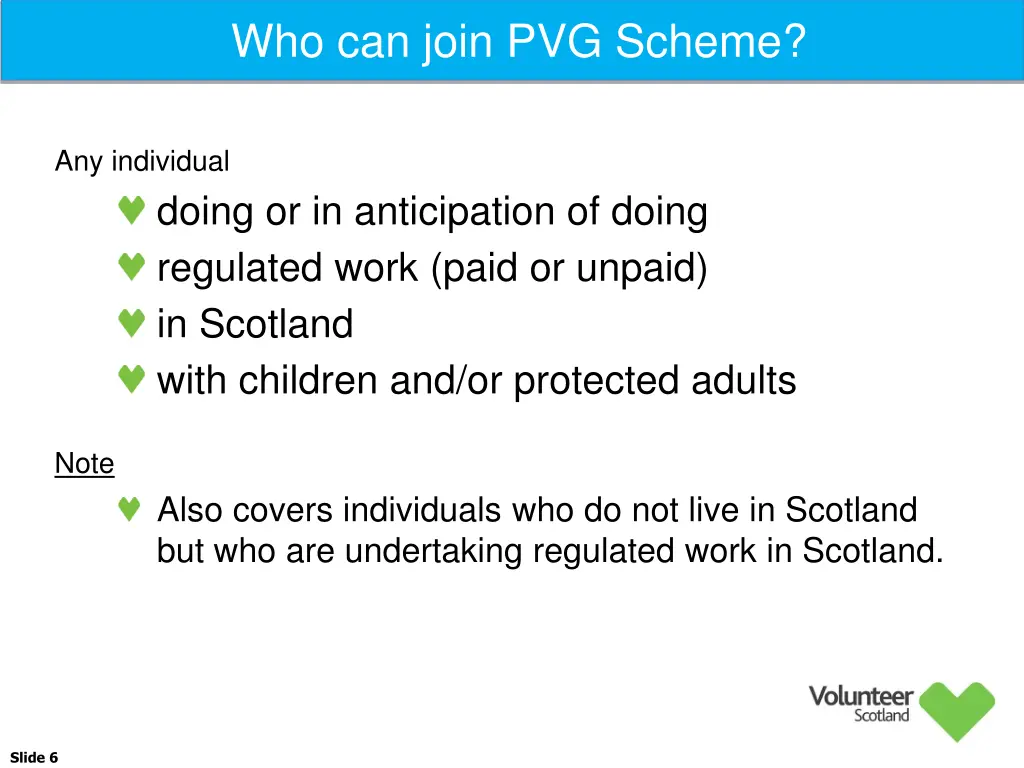 who can join pvg scheme