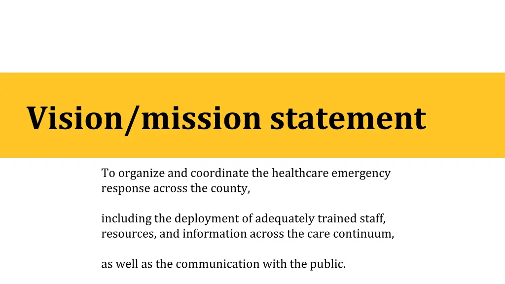 vision mission statement