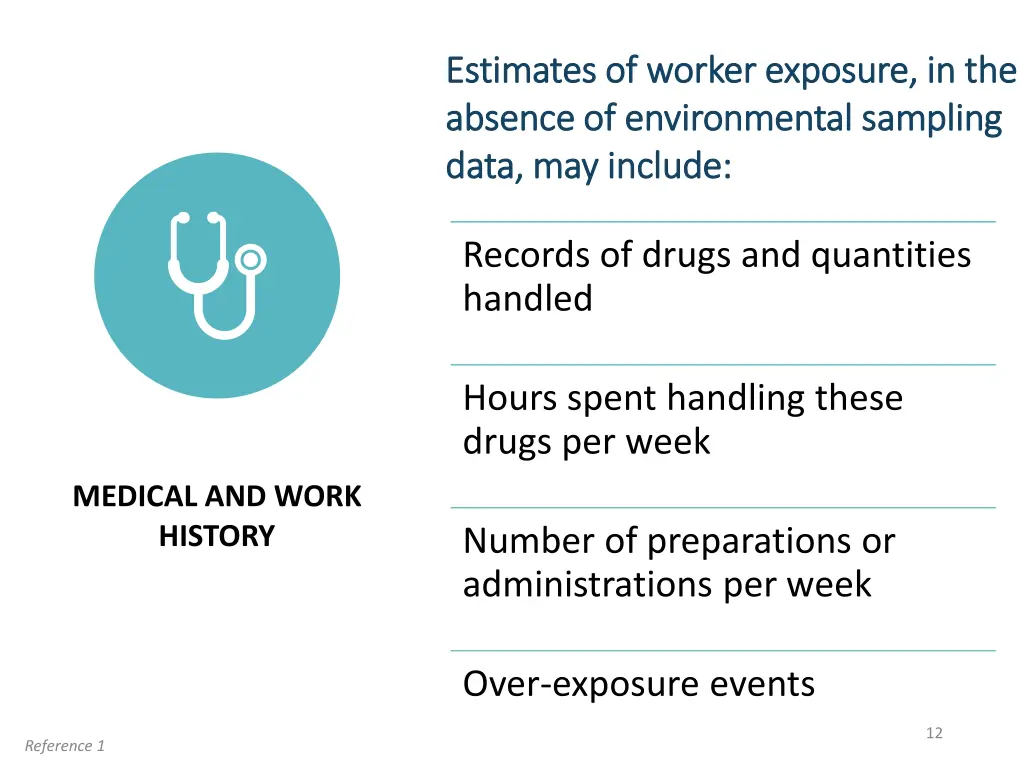 estimates of worker exposure in the estimates