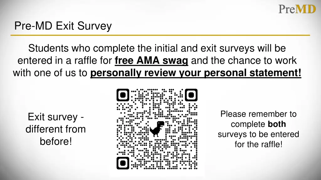 pre md exit survey