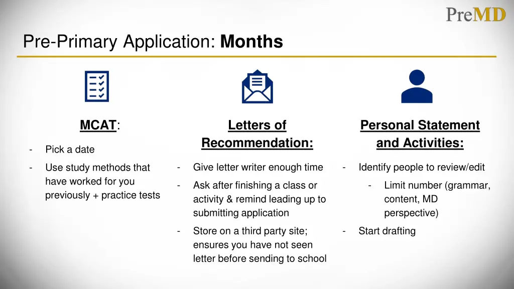 pre primary application months