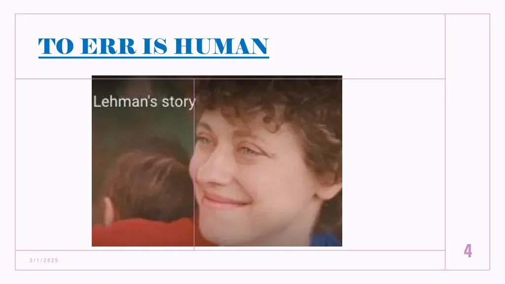 to err is human