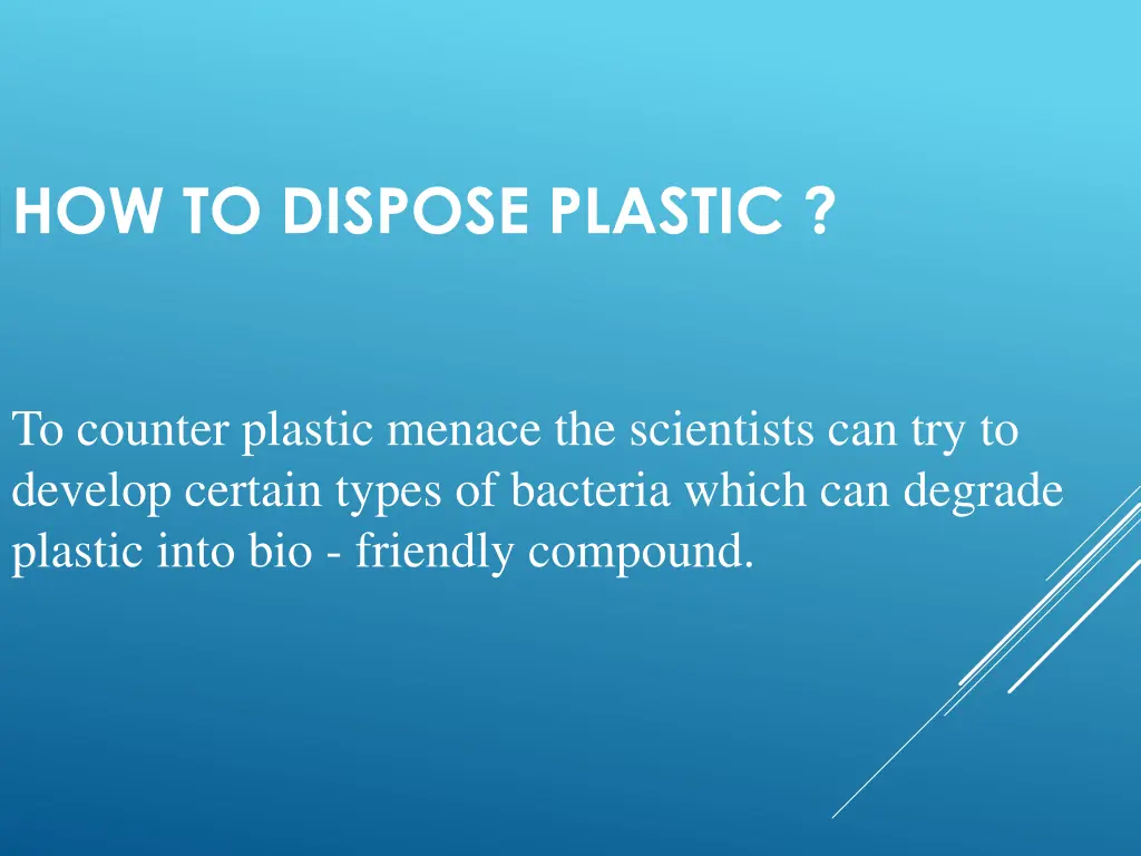 how to dispose plastic