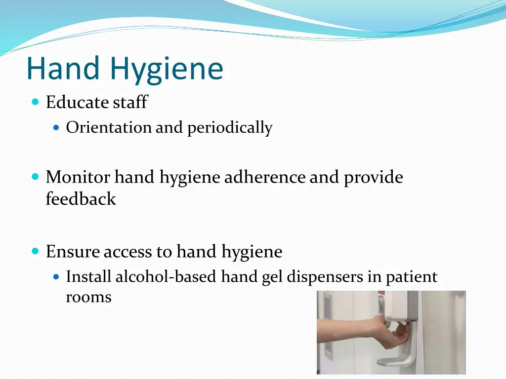 hand hygiene educate staff