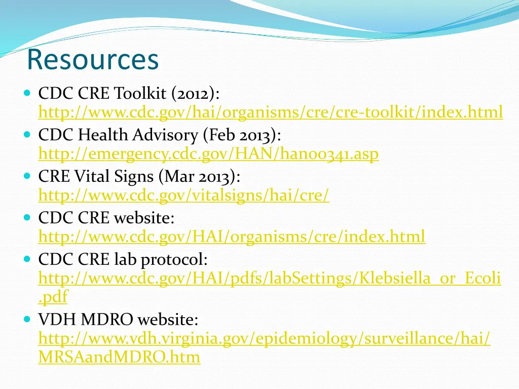 resources cdc cre toolkit 2012 http