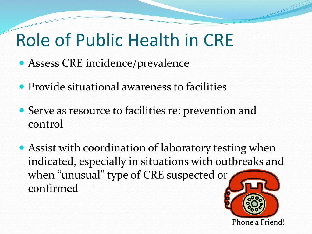role of public health in cre