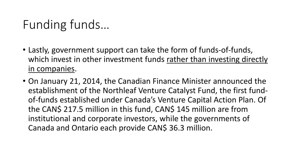funding funds