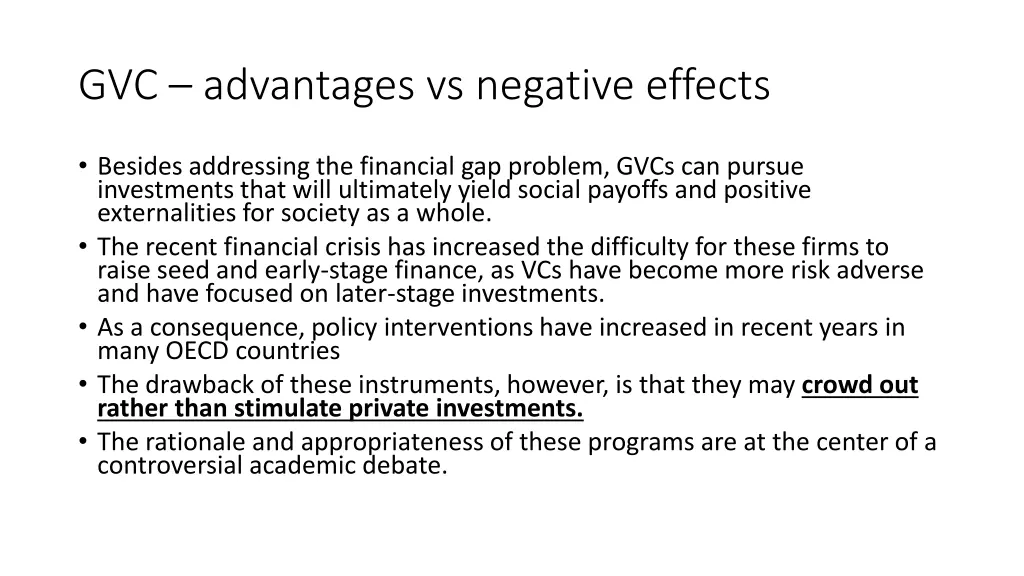 gvc advantages vs negative effects